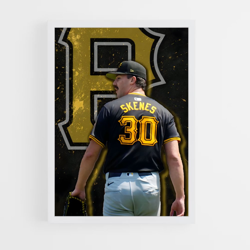 Poster Paul skenes – affiche Baseball (vue 3)